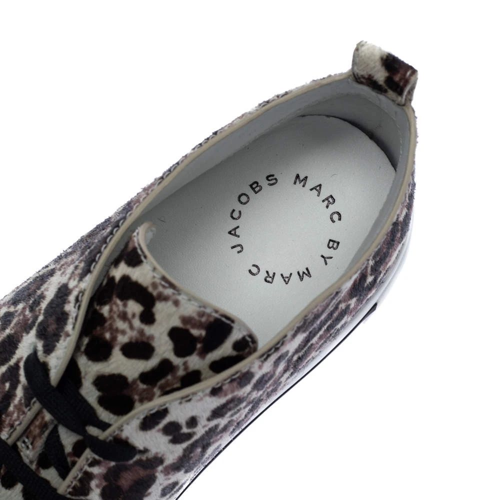 Marc Jacobs Black/Brown Animal Print Pony Hair And Patent High Top Sneakers Size 38 For Women 7 Marc Jacobs Black/Brown Animal Print Pony Hair And Patent High Top Sneakers Size 38 For Women - Image 7