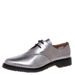 Marc Jacobs Grey Leather Lace Up Derby Size 39 For Women