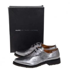 Marc Jacobs Grey Leather Lace Up Derby Size 39 For Women -Marc Jacobs shop luxury women marc jacobs new shoes p324746 002
