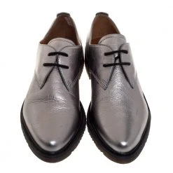 Marc Jacobs Grey Leather Lace Up Derby Size 39 For Women -Marc Jacobs shop luxury women marc jacobs new shoes p324746 008
