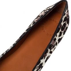 Marc Jacobs Brown/Black Animal Print Calf Hair Mouse Ballet Flats Size 37 For Women -Marc Jacobs shop luxury women marc jacobs new shoes p329376 005