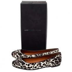 Marc Jacobs Brown/Black Animal Print Calf Hair Mouse Ballet Flats Size 37 For Women -Marc Jacobs shop luxury women marc jacobs new shoes p329376 006