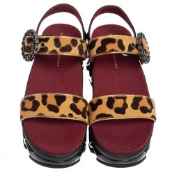 Marc By Marc Jacobs Beige Leopard Print Calf Hair And Patent Leather Ninja Wave Platform Sandals Size 37 For Women 10 Marc By Marc Jacobs Beige Leopard Print Calf Hair And Patent Leather Ninja Wave Platform Sandals Size 37 For Women -Marc Jacobs shop luxury women marc jacobs new shoes p491976 007