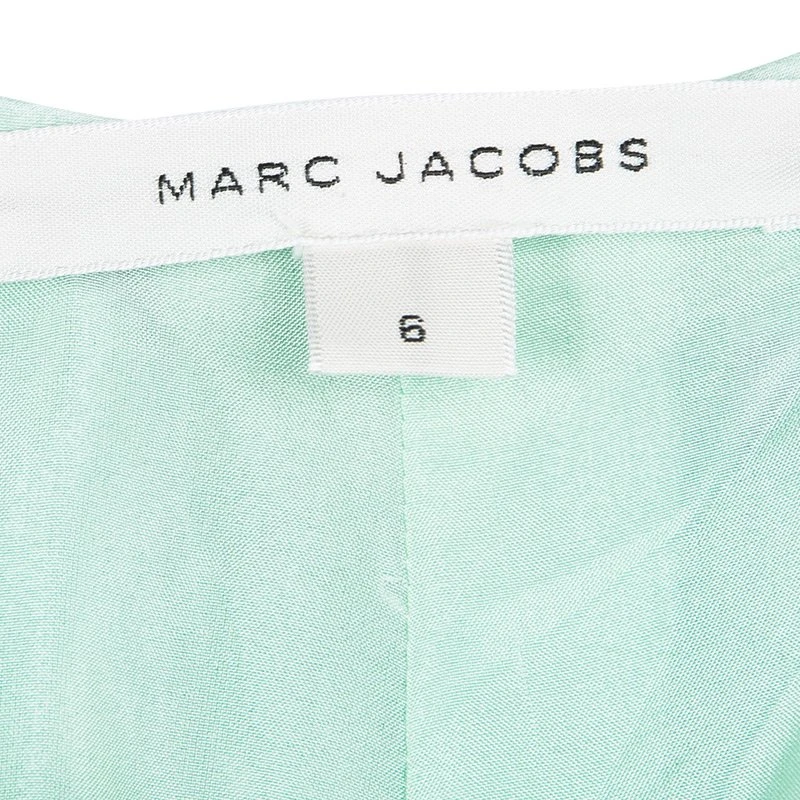 Marc Jacobs Green Floral Printed Crepe High Waist Wide Leg Pants M For Women 5 Marc Jacobs Green Floral Printed Crepe High Waist Wide Leg Pants M For Women - Image 5