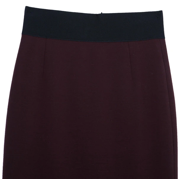 Marc Jacobs Burgundy High Waist Wool Skirt S For Women 5 Marc Jacobs Burgundy High Waist Wool Skirt S For Women - Image 5