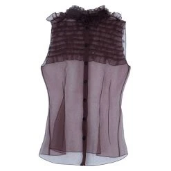 Marc Jacobs Burgundy Ruffle Top M For Women