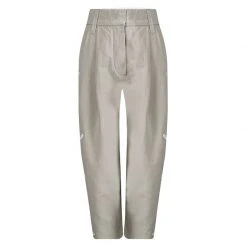 Marc Jacobs Beige Embellished Bird Motif Wide Leg Three Quarter Pants L For Women