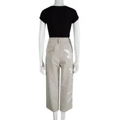 Marc Jacobs Beige Embellished Bird Motif Wide Leg Three Quarter Pants L For Women 8 Marc Jacobs Beige Embellished Bird Motif Wide Leg Three Quarter Pants L For Women -Marc Jacobs shop luxury women marc jacobs used clothes p116907 003