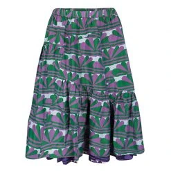 Marc Jacobs Multicolor Printed Ruffle Bottom Layered Skirt XS For Women