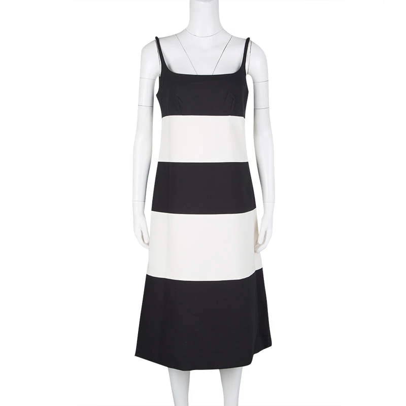 Marc Jacobs Monochrome Colorblock Cotton Mohair Blend Sleeveless Dress S For Women 2 Marc Jacobs Monochrome Colorblock Cotton Mohair Blend Sleeveless Dress S For Women - Image 2