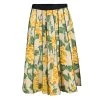 Marc Jacobs Beige Floral Print Pleated Midi Skirt XS For Women