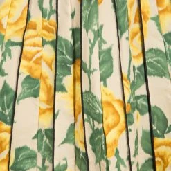 Marc Jacobs Beige Floral Print Pleated Midi Skirt XS For Women -Marc Jacobs shop luxury women marc jacobs used clothes p132799 0004