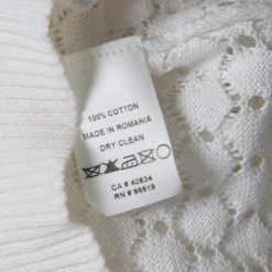 Marc Jacobs White Perforated Fish Scale Pattern Knit Crop Top S For Women -Marc Jacobs shop luxury women marc jacobs used clothes p171022 001