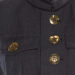 Marc Jacobs Indigo Twill Wool Patch Pocket Detail Belted Jacket M For Women 9 Marc Jacobs Indigo Twill Wool Patch Pocket Detail Belted Jacket M For Women -Marc Jacobs shop luxury women marc jacobs used clothes p181271 006