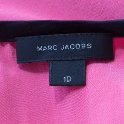 Marc Jacobs Pink Silk Contrast Heart Applique Dolman Sleeve Blouse L For Women -Marc Jacobs shop luxury women marc jacobs used clothes p197378 002