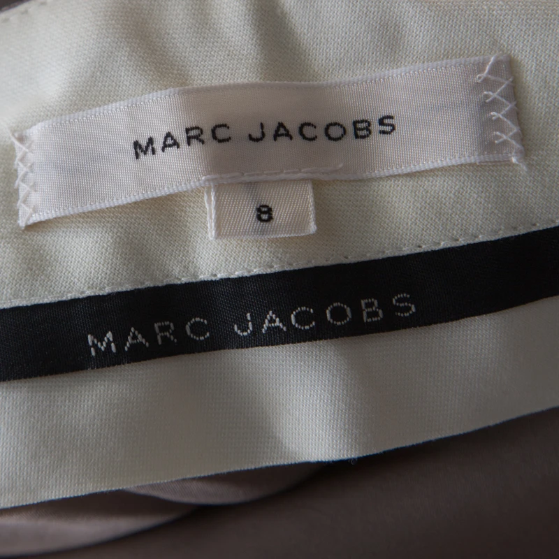 Marc Jacobs Pinstriped Stretch Wool High Waist Flared Trousers M For Women 5 Marc Jacobs Pinstriped Stretch Wool High Waist Flared Trousers M For Women - Image 5