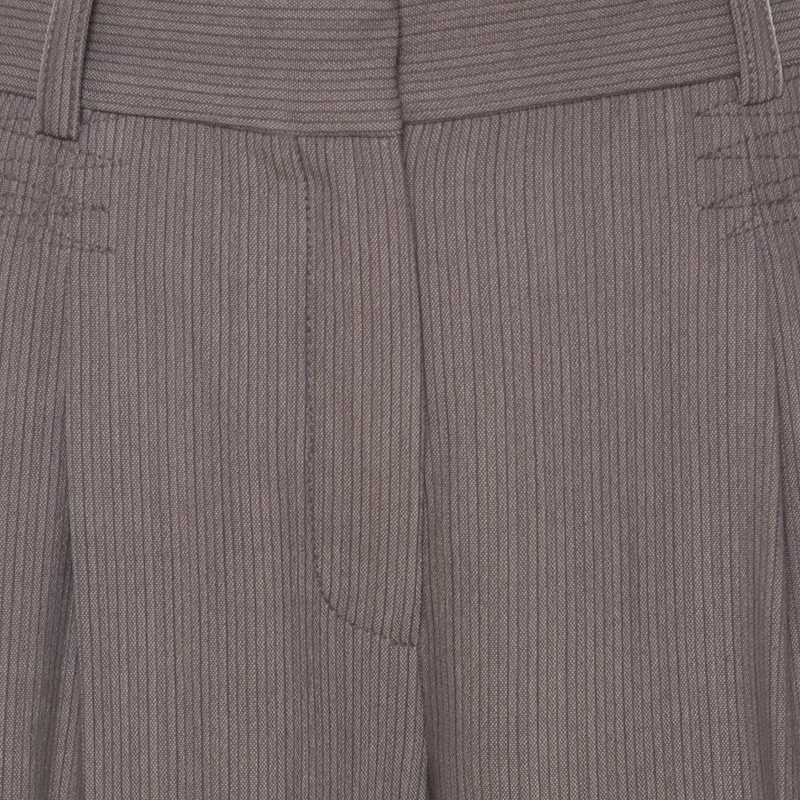 Marc Jacobs Pinstriped Stretch Wool High Waist Flared Trousers M For Women 4 Marc Jacobs Pinstriped Stretch Wool High Waist Flared Trousers M For Women - Image 4