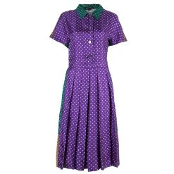 Marc Jacobs Multicolor Dotted Silk Dress M For Women