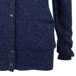 Marc Jacobs Blue Metallic Cardigan M For Women -Marc Jacobs shop luxury women marc jacobs used clothes p41414 005