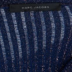 Marc Jacobs Blue Metallic Cardigan M For Women -Marc Jacobs shop luxury women marc jacobs used clothes p41414 008