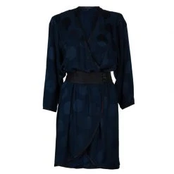 Marc Jacobs Navy Polka Dot Print Dress M For Women