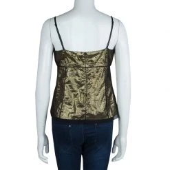 Marc Jacobs Metallic Gold Mesh Overlay Sleeveless Top M For Women -Marc Jacobs shop luxury women marc jacobs used clothes p63506 003