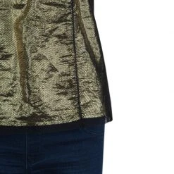 Marc Jacobs Metallic Gold Mesh Overlay Sleeveless Top M For Women -Marc Jacobs shop luxury women marc jacobs used clothes p63506 006