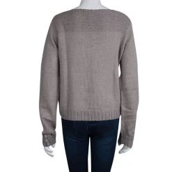 Marc Jacobs Grey Cable Knit Owl Pattern Sweater M For Women -Marc Jacobs shop luxury women marc jacobs used clothes p77504 003