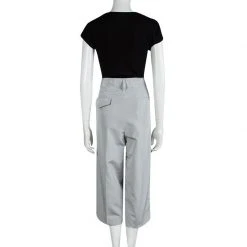 Marc Jacobs Grey Silk Wide Leg Ankle Length Trousers L For Women 8 Marc Jacobs Grey Silk Wide Leg Ankle Length Trousers L For Women -Marc Jacobs shop luxury women marc jacobs used clothes p90957 0003