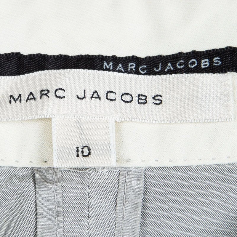 Marc Jacobs Grey Silk Wide Leg Ankle Length Trousers L For Women 5 Marc Jacobs Grey Silk Wide Leg Ankle Length Trousers L For Women - Image 5