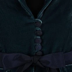 Marc Jacobs Blue Velvet Bow Detail Belted Blazer S For Women -Marc Jacobs shop luxury women marc jacobs used clothes p91051 004