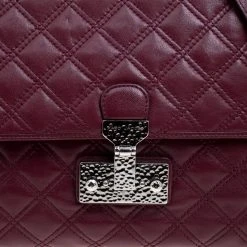 Marc Jacobs Burgundy Quilted Leather Baroque Shoulder Bag For Women -Marc Jacobs shop luxury women marc jacobs used handbags p102185 005