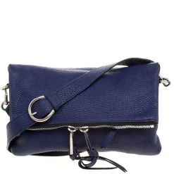 Marc Jacobs Navy Blue Leather Mini Maverick Foldover Crossbody Bag For Women