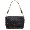Marc Jacobs Black Leather Stardust Beat Shoulder Bag For Women