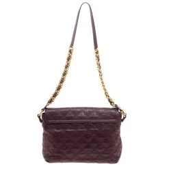Marc Jacobs Burgundy Quilted Leather Shoulder Bag For Women -Marc Jacobs shop luxury women marc jacobs used handbags p115677 0004