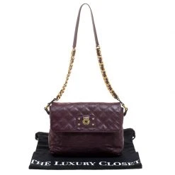 Marc Jacobs Burgundy Quilted Leather Shoulder Bag For Women -Marc Jacobs shop luxury women marc jacobs used handbags p115677 0008