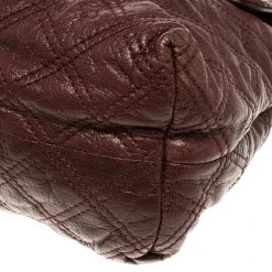 Marc Jacobs Burgundy Quilted Leather The XL Shoulder Bag For Women 23 Marc Jacobs Burgundy Quilted Leather The XL Shoulder Bag For Women -Marc Jacobs shop luxury women marc jacobs used handbags p115685 0012