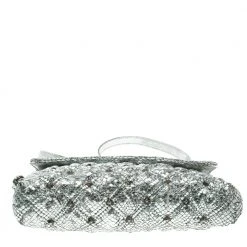 Marc Jacobs Silver Quilted Python Embossed Leather Crossbody Bag For Women 16 Marc Jacobs Silver Quilted Python Embossed Leather Crossbody Bag For Women -Marc Jacobs shop luxury women marc jacobs used handbags p123992 0006