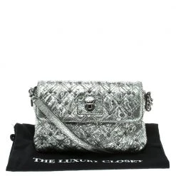 Marc Jacobs Silver Quilted Python Embossed Leather Crossbody Bag For Women 19 Marc Jacobs Silver Quilted Python Embossed Leather Crossbody Bag For Women -Marc Jacobs shop luxury women marc jacobs used handbags p123992 0009