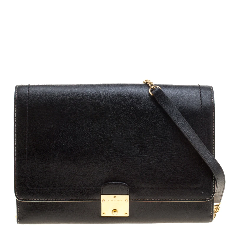 Marc Jacobs Black Leather All In One Crossbody Bag For Women 1 Marc Jacobs Black Leather All In One Crossbody Bag For Women