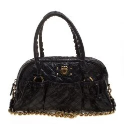 Marc Jacobs Black Quilted Leather Satchel For Women
