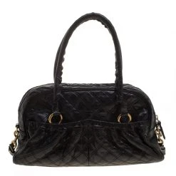 Marc Jacobs Black Quilted Leather Satchel For Women 14 Marc Jacobs Black Quilted Leather Satchel For Women -Marc Jacobs shop luxury women marc jacobs used handbags p129197 0004