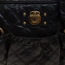 Marc Jacobs Black Quilted Leather Satchel For Women 15 Marc Jacobs Black Quilted Leather Satchel For Women -Marc Jacobs shop luxury women marc jacobs used handbags p129197 0005