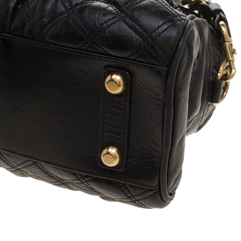 Marc Jacobs Black Quilted Leather Satchel For Women 11 Marc Jacobs Black Quilted Leather Satchel For Women - Image 11