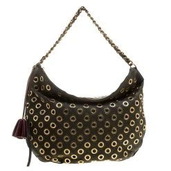 Marc Jacobs Green Leather Eyelet Nomad Shoulder Bag For Women