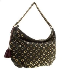 Marc Jacobs Green Leather Eyelet Nomad Shoulder Bag For Women 13 Marc Jacobs Green Leather Eyelet Nomad Shoulder Bag For Women -Marc Jacobs shop luxury women marc jacobs used handbags p131953 0003