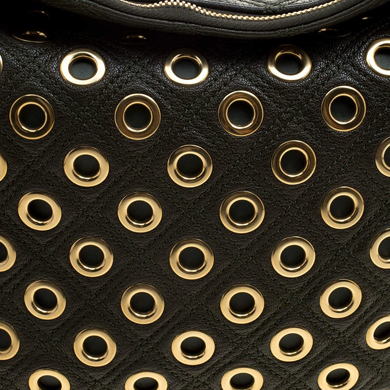 Marc Jacobs Green Leather Eyelet Nomad Shoulder Bag For Women 5 Marc Jacobs Green Leather Eyelet Nomad Shoulder Bag For Women - Image 5