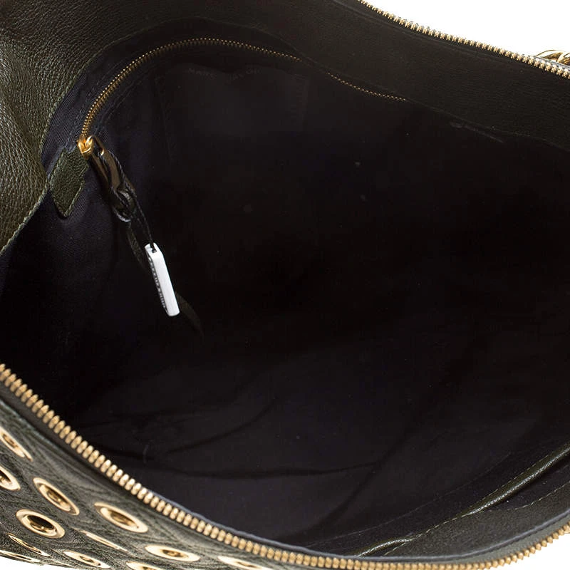 Marc Jacobs Green Leather Eyelet Nomad Shoulder Bag For Women 7 Marc Jacobs Green Leather Eyelet Nomad Shoulder Bag For Women - Image 7