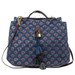 Marc Jacobs Blue Leather Memphis Tote For Women