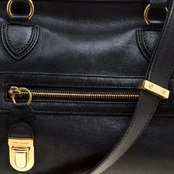 Marc Jacobs Black Leather Stam Satchel For Women -Marc Jacobs shop luxury women marc jacobs used handbags p146702 0005